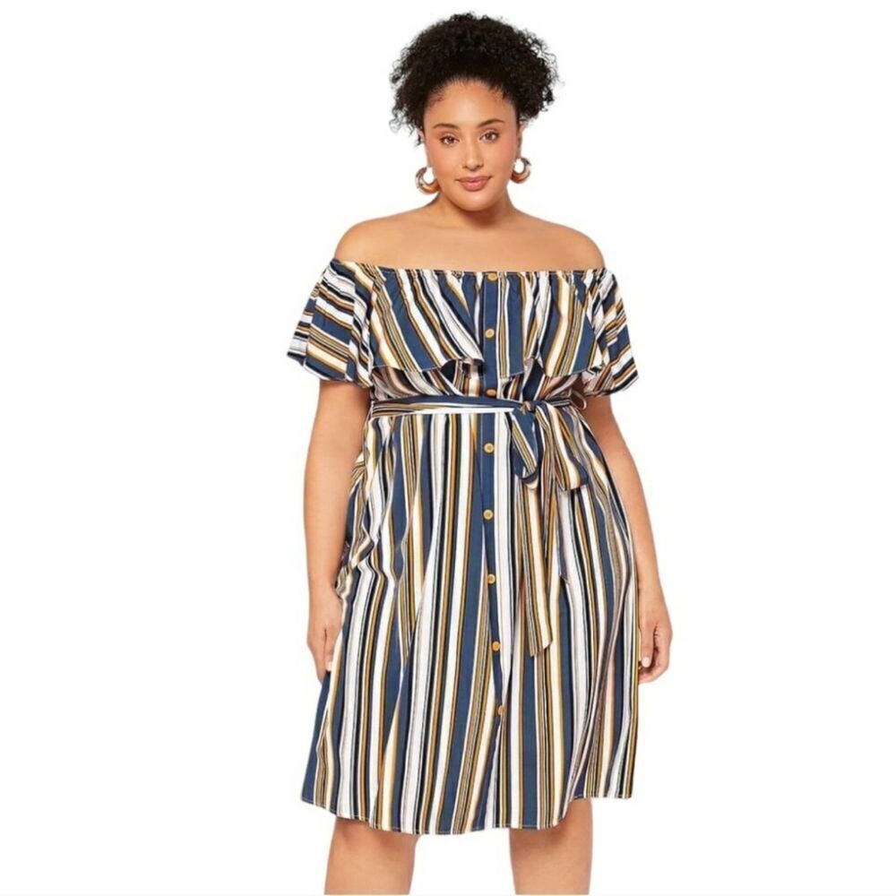 🆕️ NWT Shein Fit Plus Striped Dress